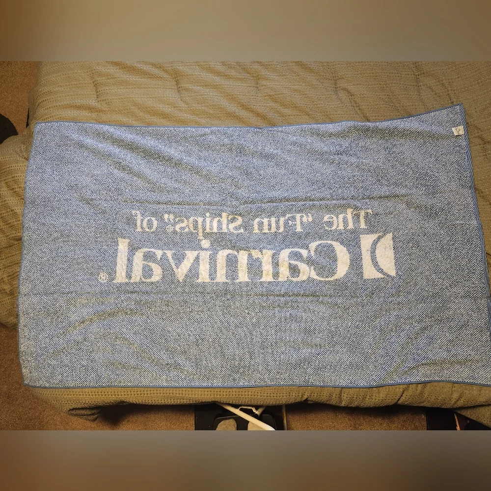 EUC Carnival Cruise Line Beach Towel Large 65